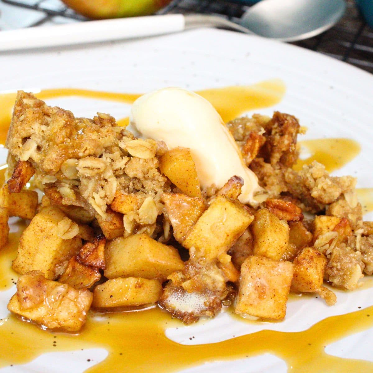 air fryer apple crisp recipe dinners done quick featured image