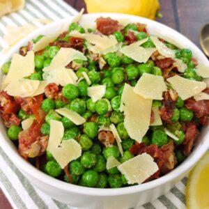 air fryer frozen peas and prosciutto recipe dinners done quick featured image