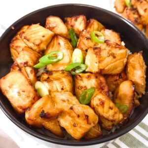 air fryer salmon bites teriyaki flavor dinners done quick featured image