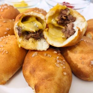 pretzel bacon cheeseburger air fryer biscuit bombs recipe dinners done quick featured image