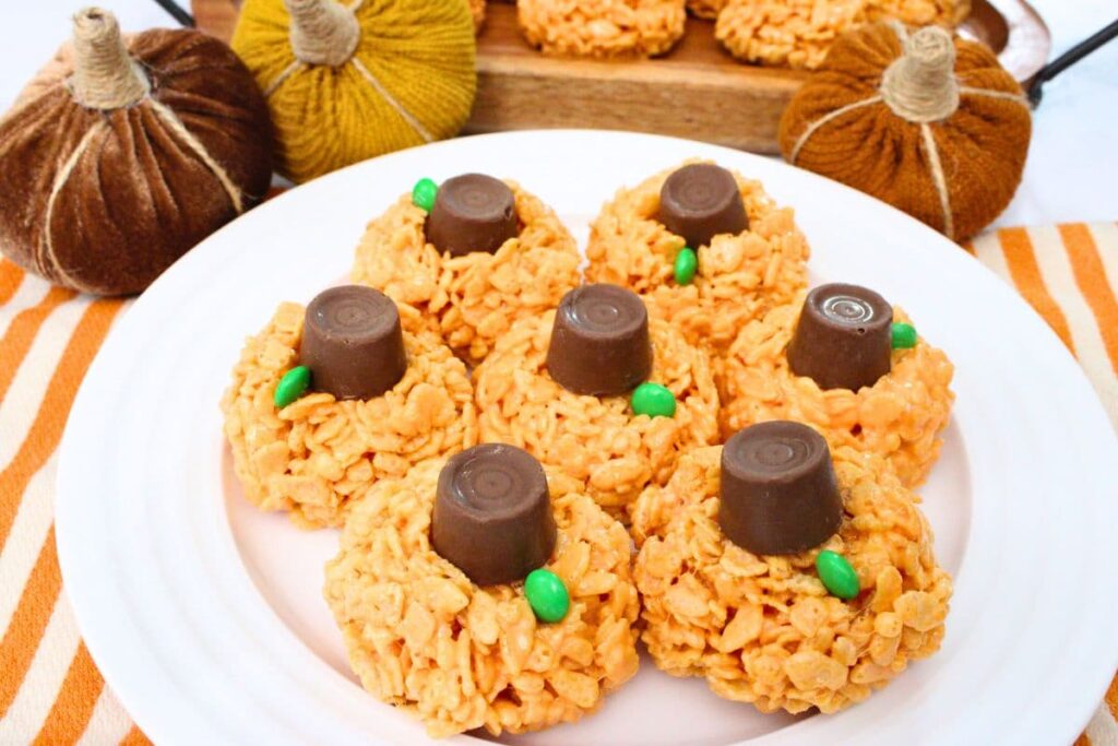 pumpkin rice krispie treats with rolo recipe dinners done quick
