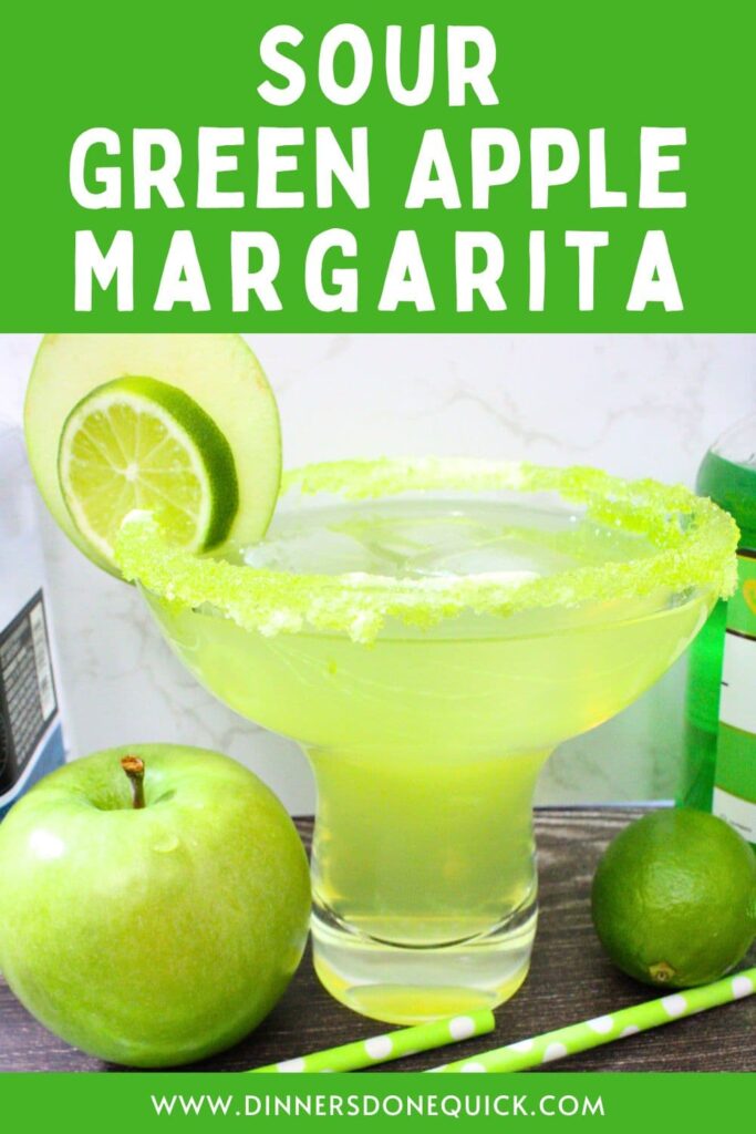 sour green apple margarita cocktail recipe dinners done quick pinterest