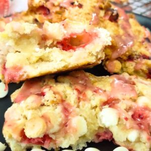 strawberry white chocolate scones recipe in the air fryer or oven dinners done quick featured image