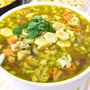 homemade air fryer chicken soup recipe dinners done quick featured image