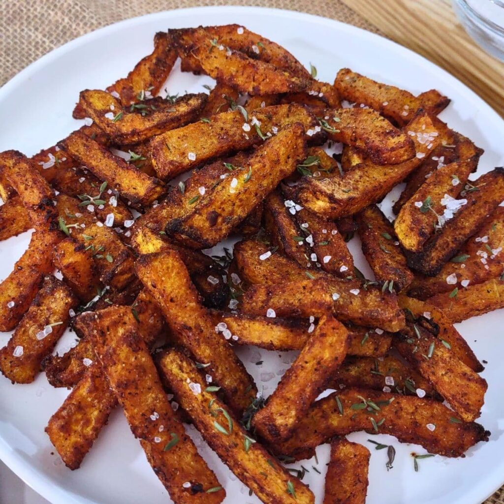 Crispy Homemade Air Fryer Butternut Squash Fries Dinners Done Quick