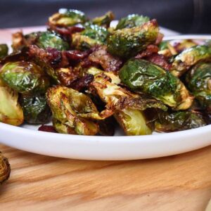 how to make brussel sprouts in the air fryer with bacon and maple syrup dinners done quick featured image