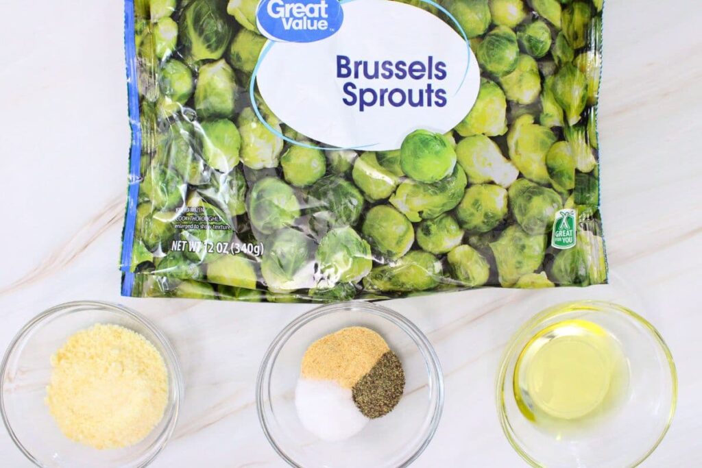 ingredients to make air fryer smashed brussel sprouts