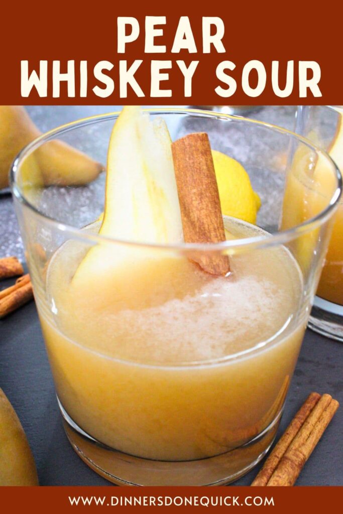 pear whiskey sour cocktail recipe dinners done quick pinterest