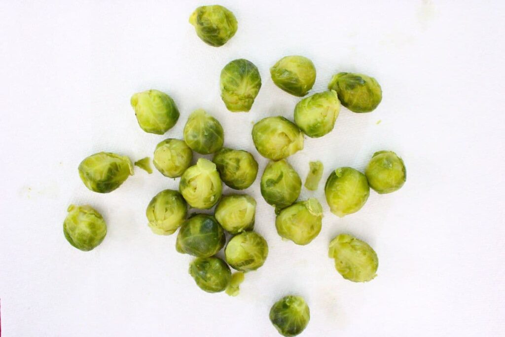 precook your brussels and let them dry