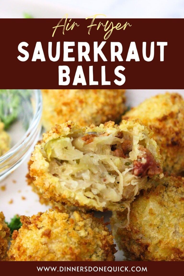 Air Fryer Sauerkraut Balls w/ Bacon Crispy Good Luck Bites Dinners