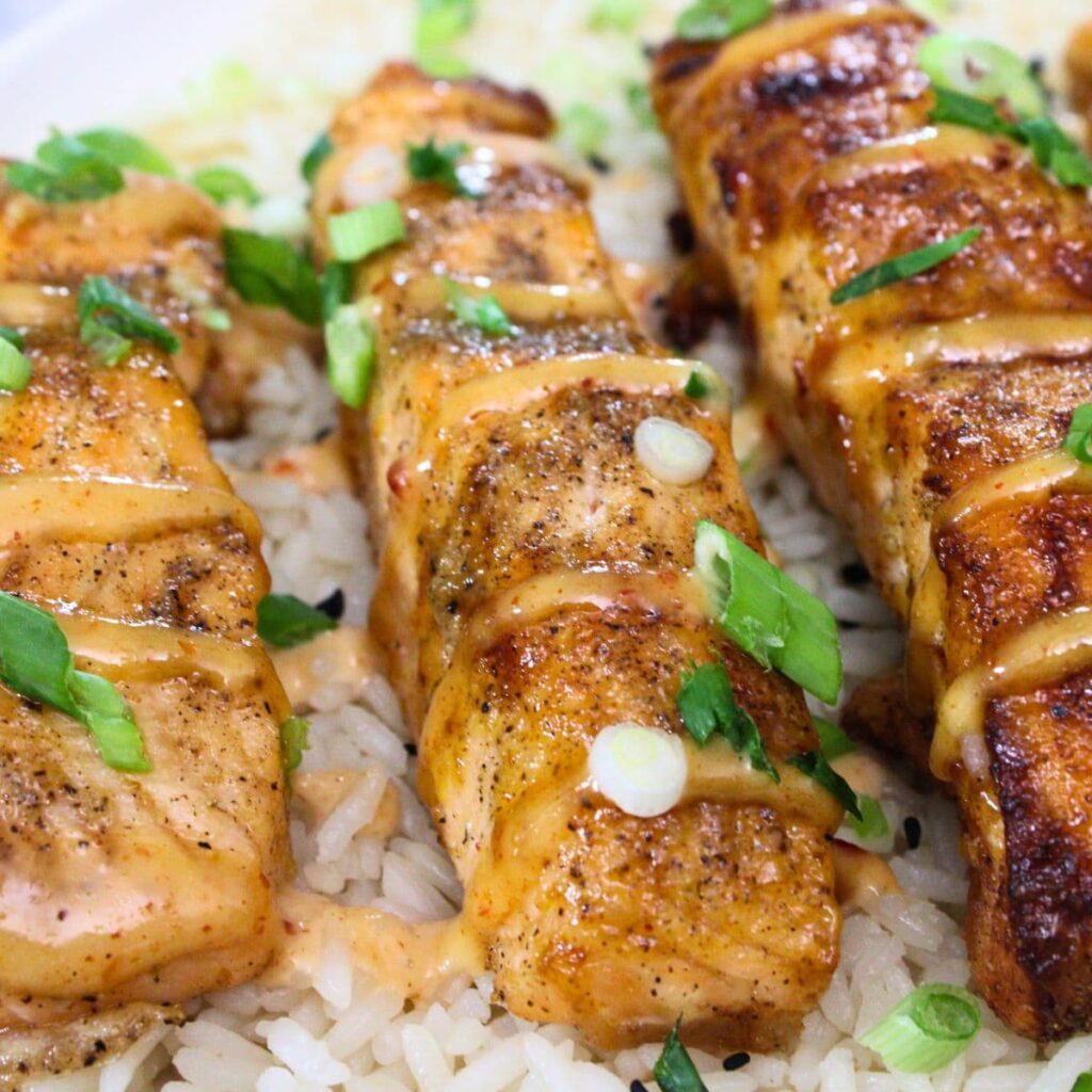 bang bang salmon air fryer recipe dinners done quick featured image
