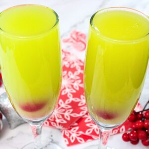 grinch mimosas cocktail recipe dinners done quick featured image