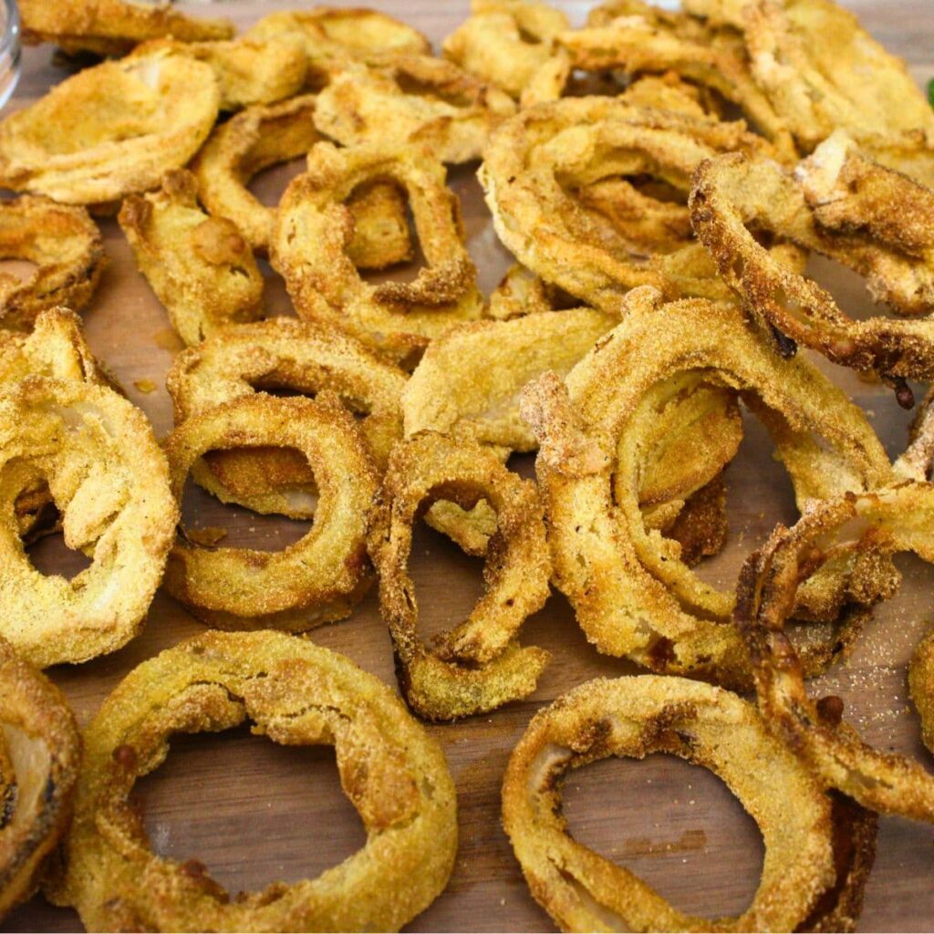 air fryer beer batter onion rings recipe dinners done quick featured image