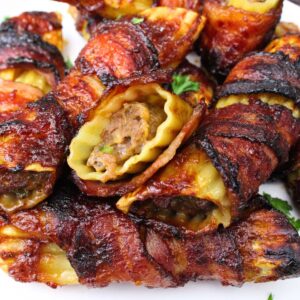 air fryer shotgun shells wrapped in bacon recipe dinners done quick featured image