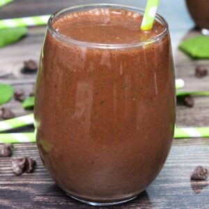 chocolate peanut butter spinach smoothie recipe dinners done quick featured image