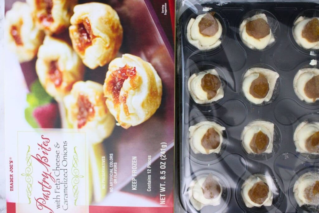 trader joes pastry bites next to the box