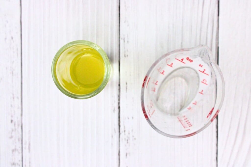 add chilled limoncello to shot glass