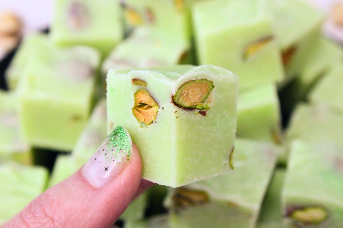 Pistachio Fudge Easy 4 Ingredient Microwave Recipe Dinners Done Quick
