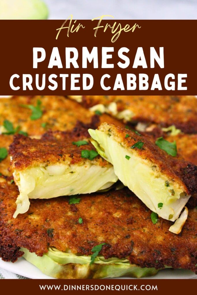 parmesan crusted cabbage slices in the air fryer recipe dinners done quick pinterest