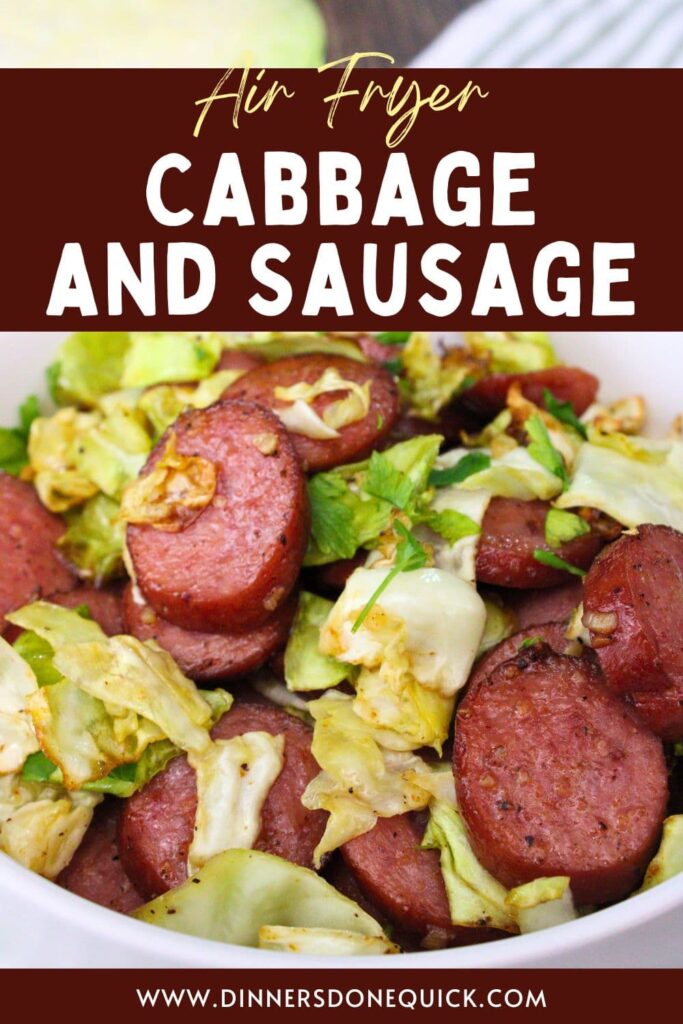 air fryer cabbage and sausage recipe dinners done quick pinterest
