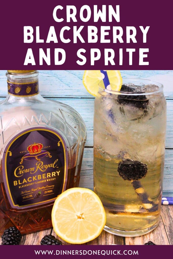 crown blackberry whiskey and sprite cocktail dinners done quick pinterest