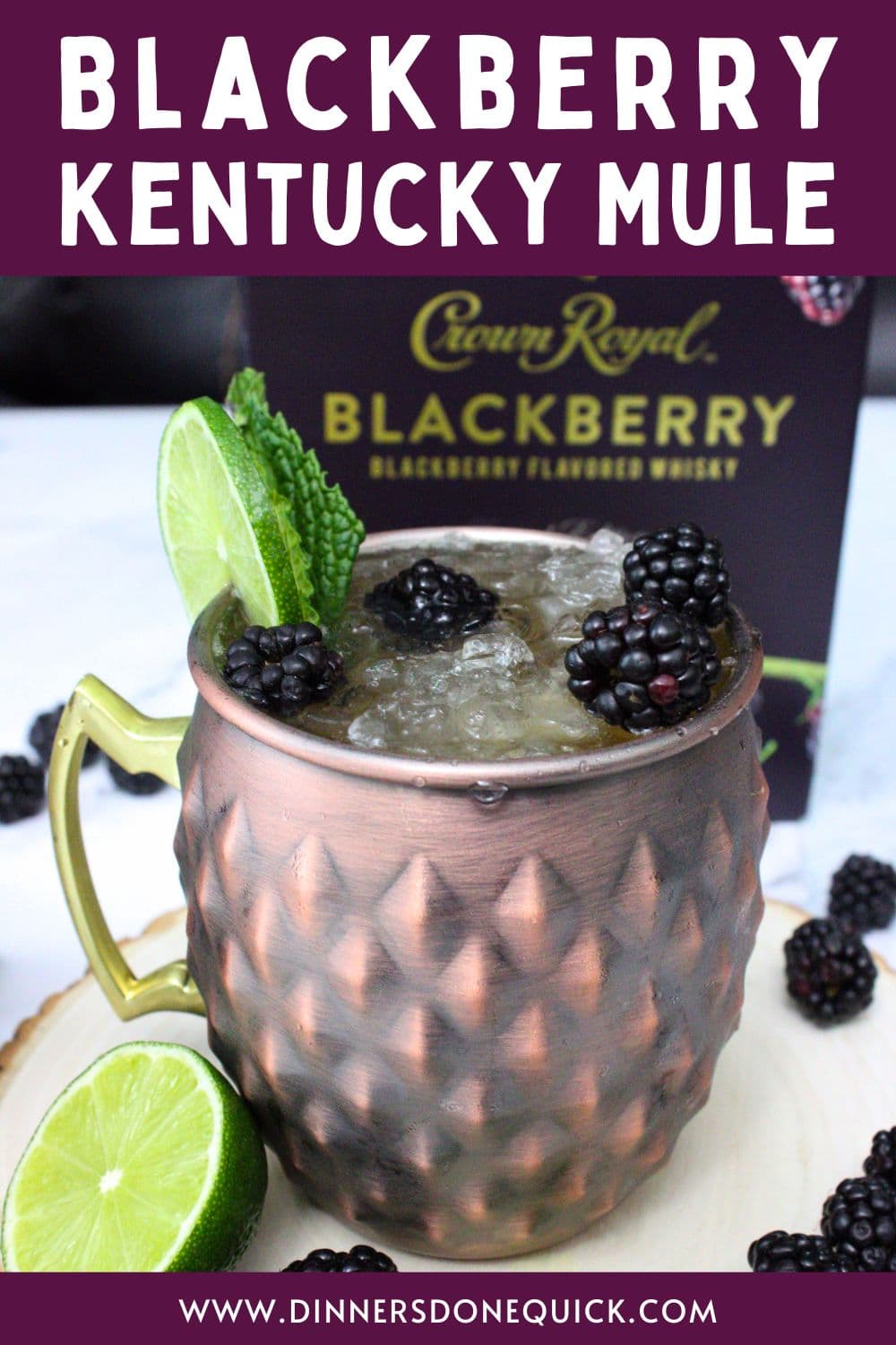 Blackberry Kentucky Mule: Royal Mule With Crown Whiskey - Dinners Done