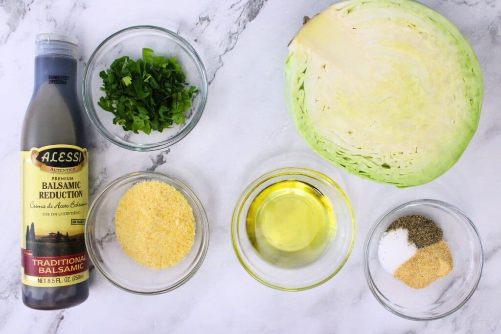 ingredients to make air fryer cabbage wedges