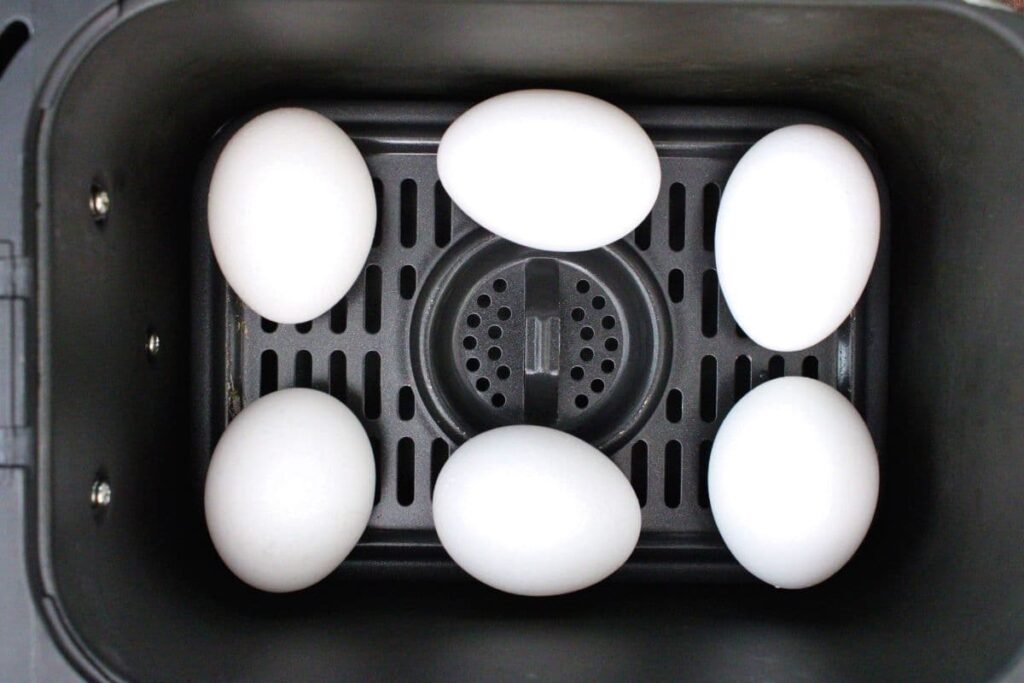 place eggs directly in air fryer basket