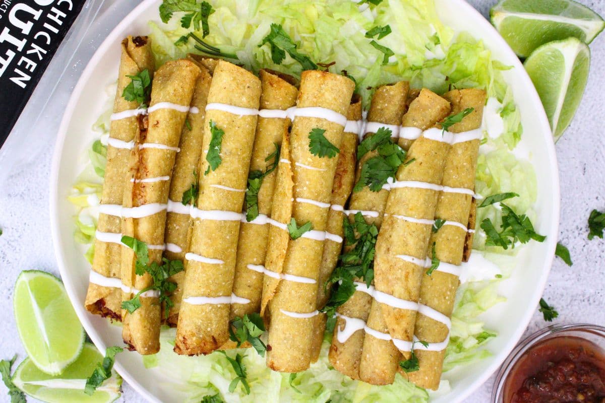 Crispy Trader Joe’s Chicken Taquitos in the Air Fryer Dinners Done Quick
