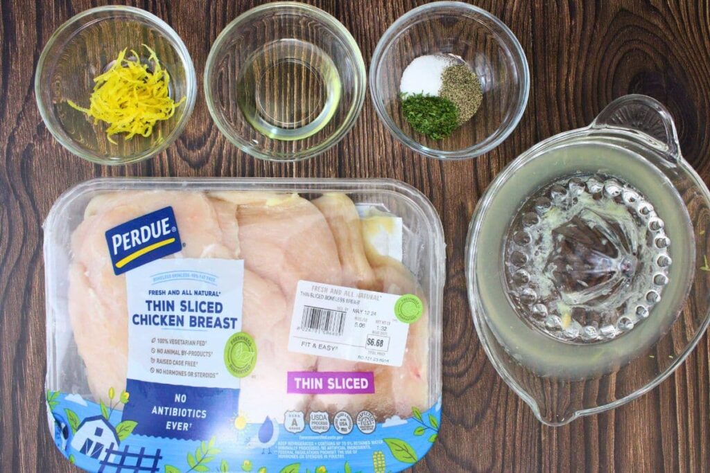ingredients to make lemon chicken breasts in the air fryer