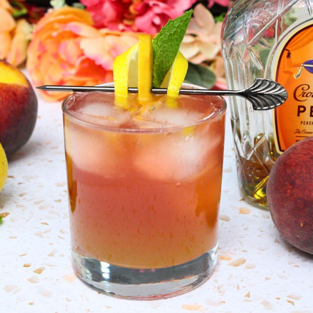 Crown Peach Fizz: Easy Royal Fizz Peach Drink - Dinners Done Quick