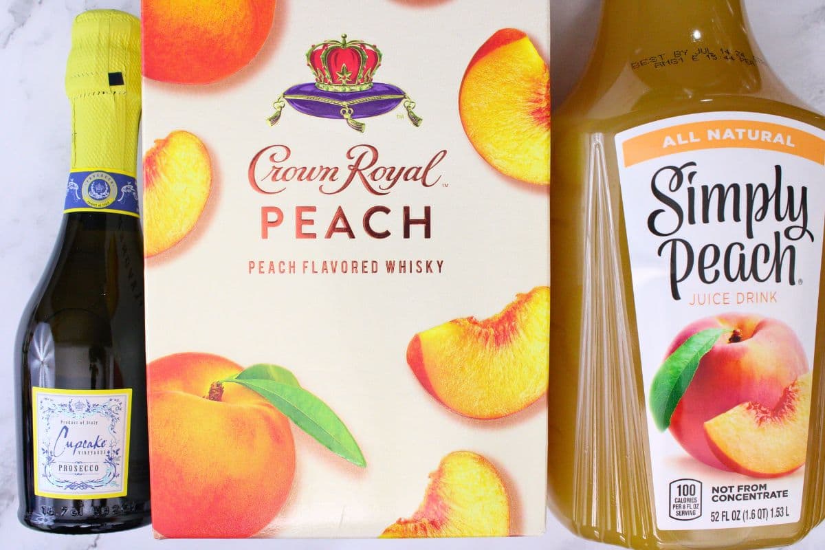 Crown Peach Mimosa Easy 3 Ingredient Cocktail! Dinners Done Quick