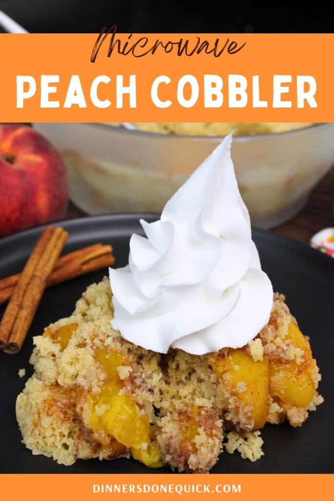 microwave peach cobbler recipe dinners done quick pinterest