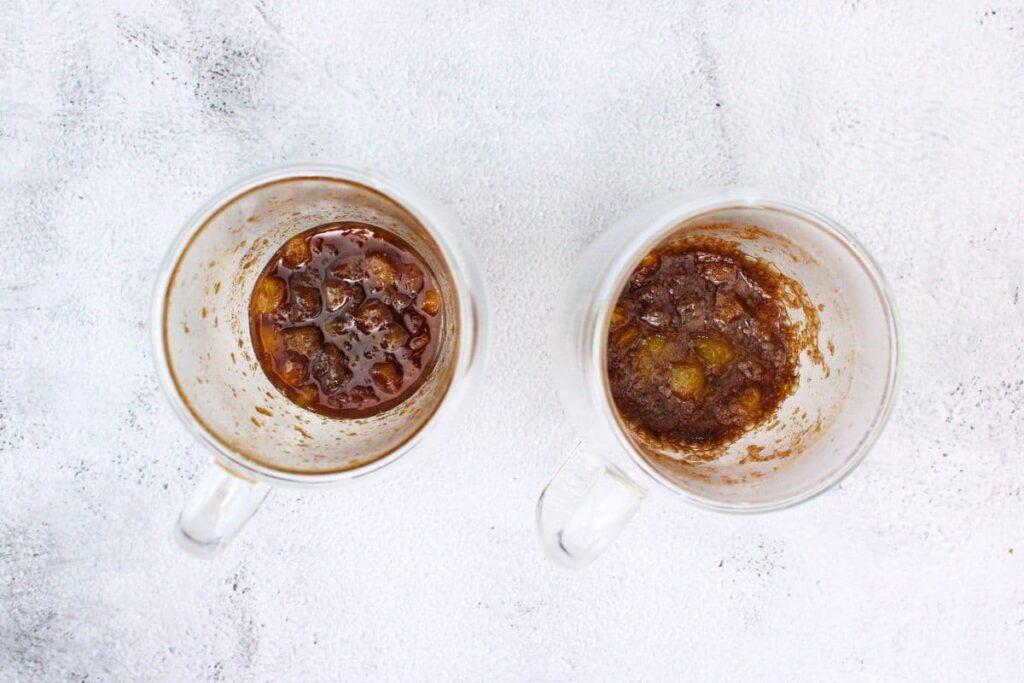 microwave until peaches soften slightly