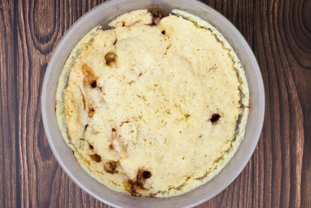 microwave until the peaches are bubbly and the topping is set