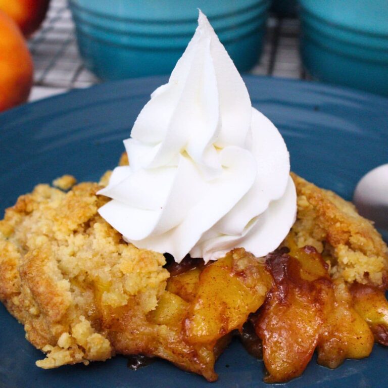 air fryer peach crumble recipe dinners done quick featured image