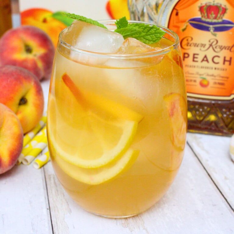 crown royal peach sangria cocktail recipe dinners done quick featured image