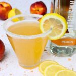 peach lemon drop martini cocktail recipe dinners done quick featured image