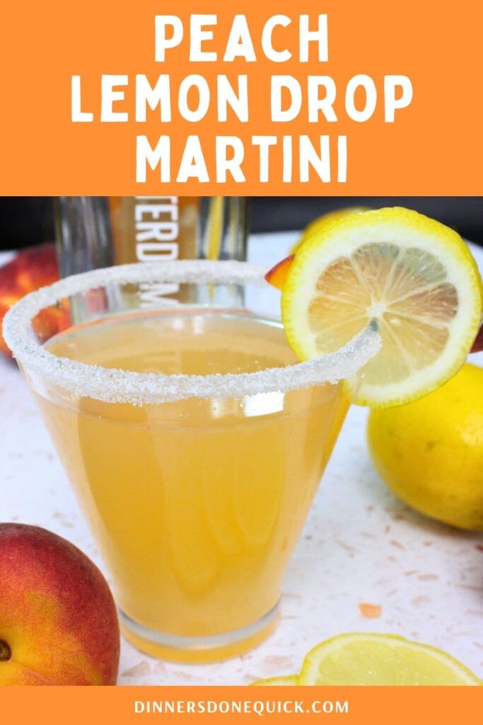 peach lemon drop martini cocktail recipe dinners done quick pinterest