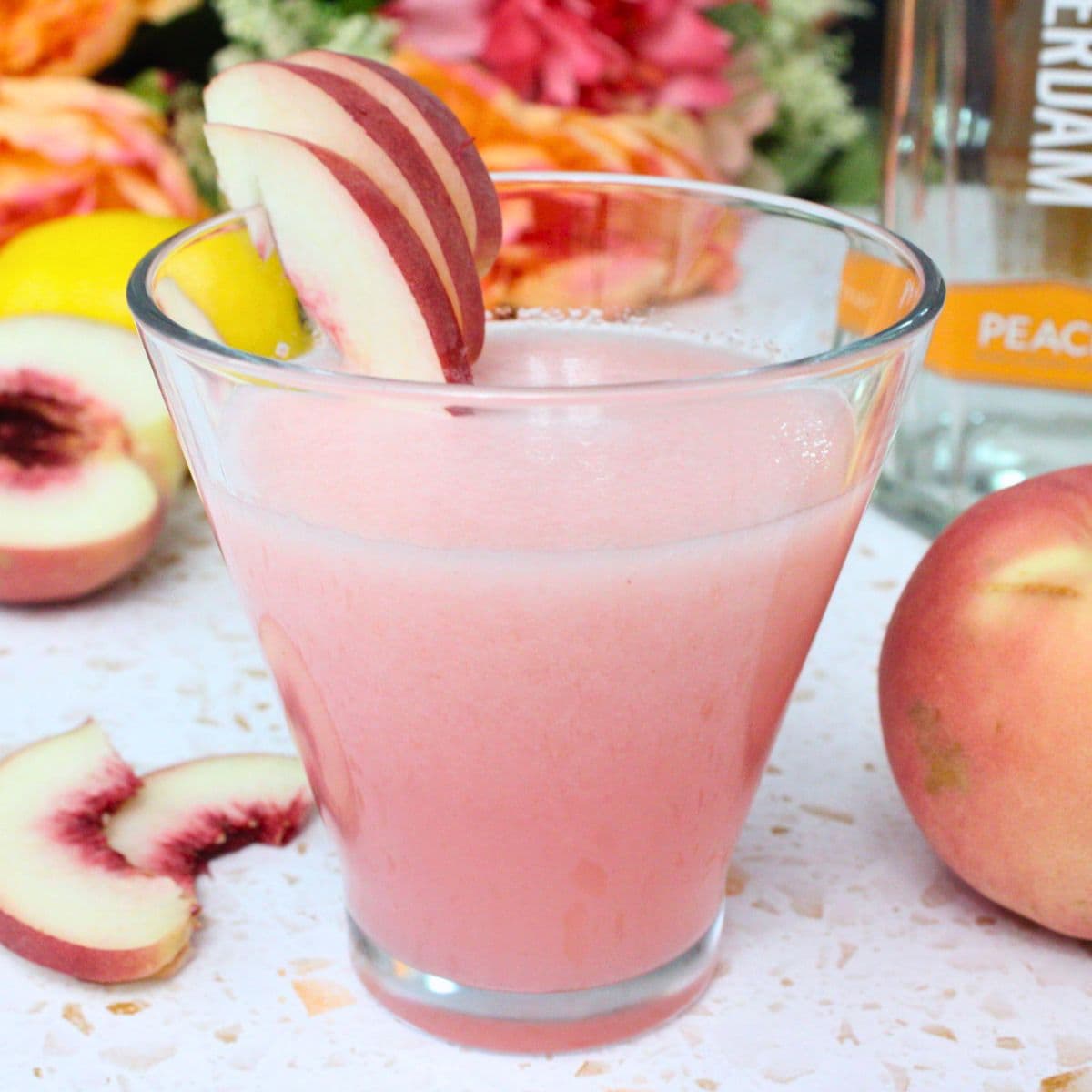 white peach martini cocktail recipe dinners done quick featured image