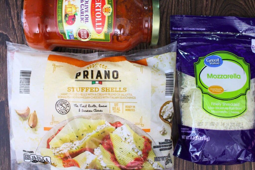 ingredients to make aldi frozen stuffed shells in the air fryer