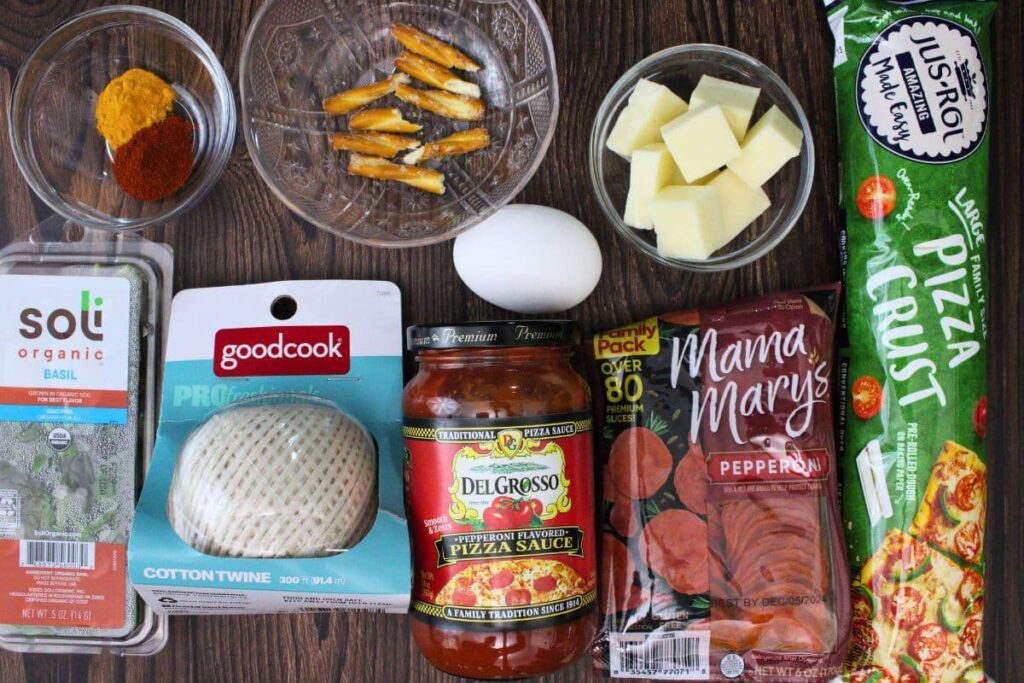 ingredients to make pizza pumpkins in the air fryer