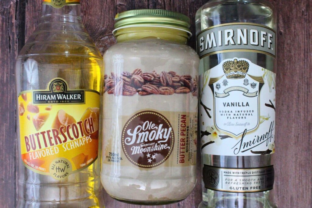 ingredients to make pecan pie shot