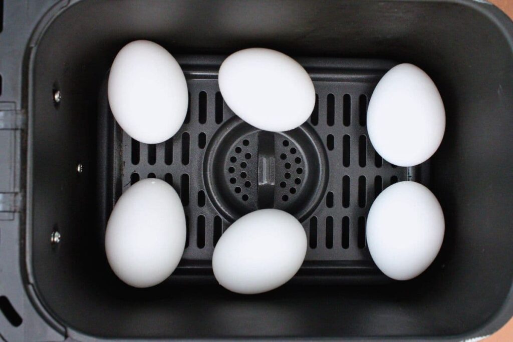 place eggs directly on grate in air fryer basket