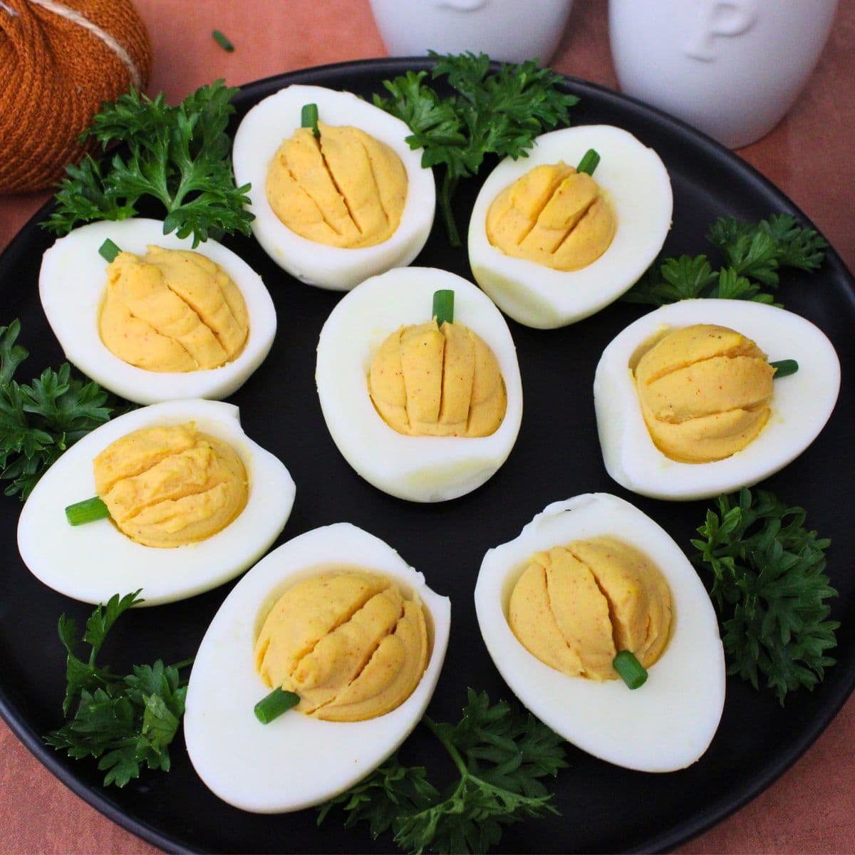 pumpkin deviled eggs recipe dinners done quick featured image