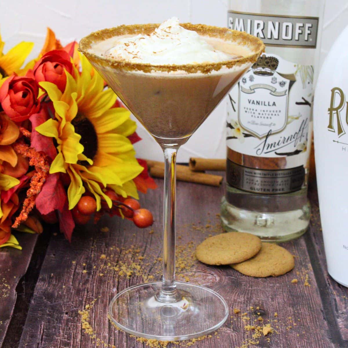 Pumpkin Pie Martini With Vanilla Vodka and RumChata!