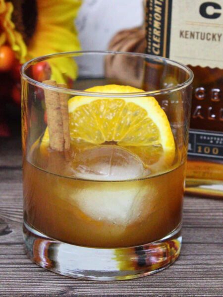 pumpkin spice old fashioned cocktail bourbon recipe dinners done quick featured image