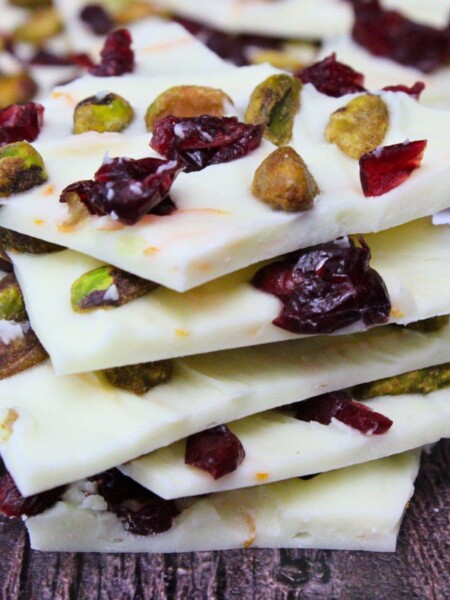 white chocolate pistachio cranberry bark recipe dinners done quick featured image