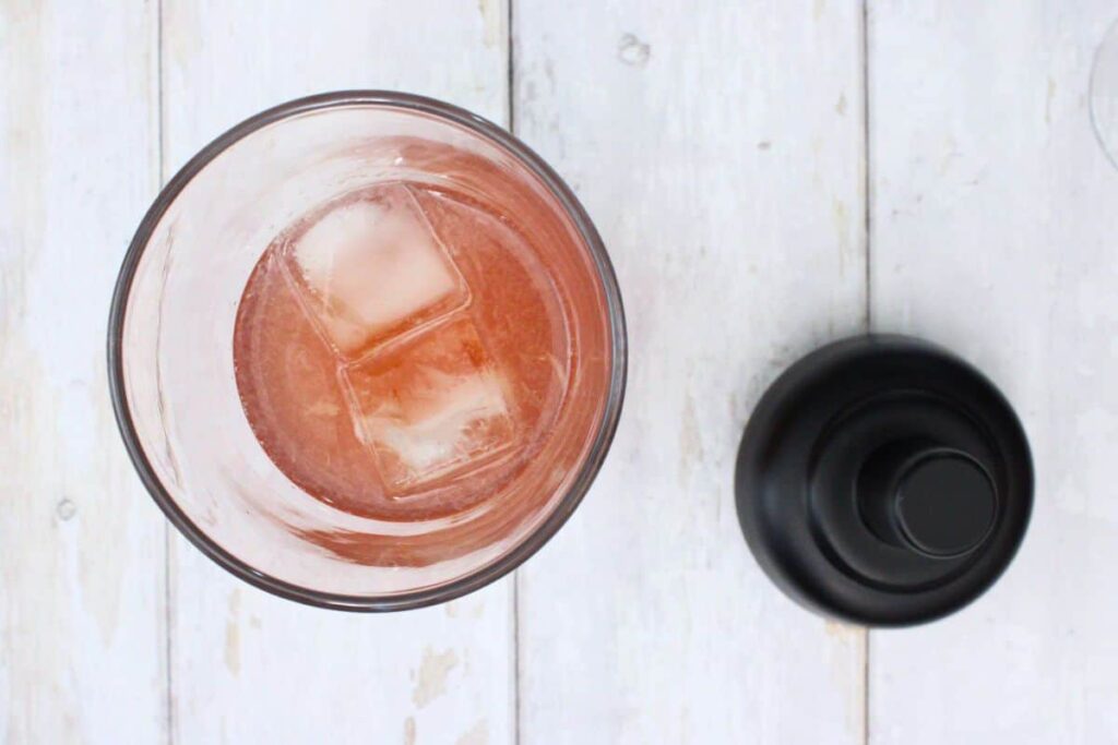 add cranberry lemon drop ingredients to cocktail shaker