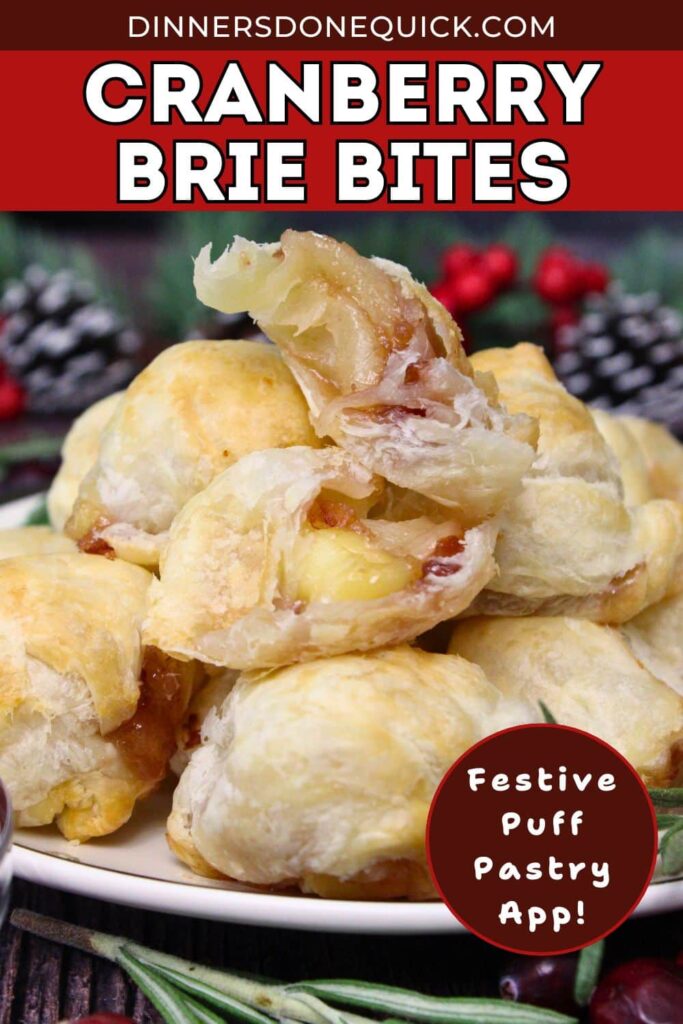 air fryer cranberry puff pastry brie bites recipe dinners done quick pinterest